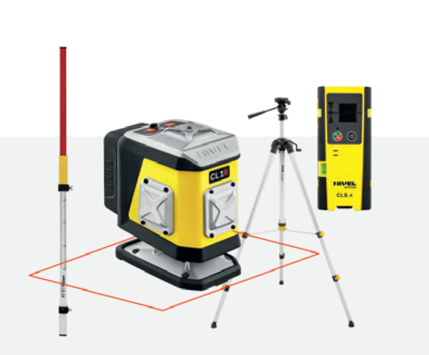 Krížový laser 1×360° s cerveným paprskem CL1R SET